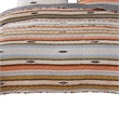 3 Piece Microfiber Full Size Quilt Set with Chevron Print- Multicolor