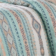2 Piece Twin Quilt Set with Geometric Pattern- Blue