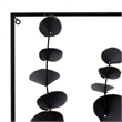 Wall Decor with Textured Leaves and Metal Frame in Black