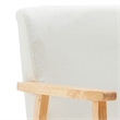 Colin 26 Inch Modern Chair- Padded Cushions- Wood Arms and Legs- Beige