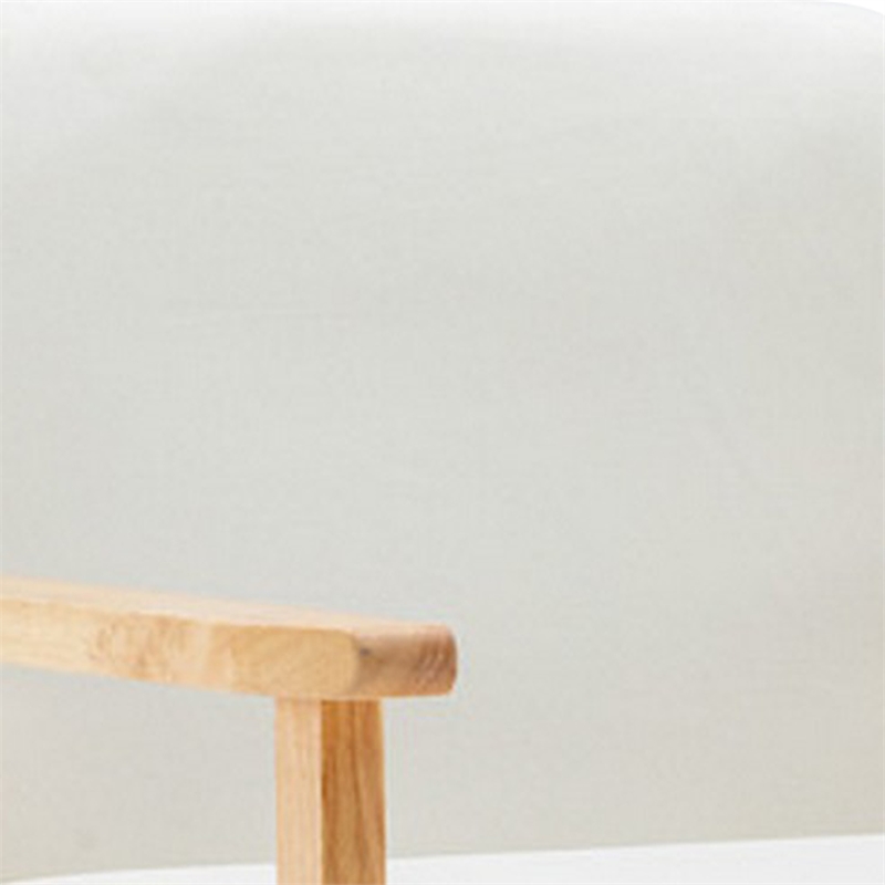 Colin 26 Inch Modern Chair- Padded Cushions- Wood Arms and Legs- Beige