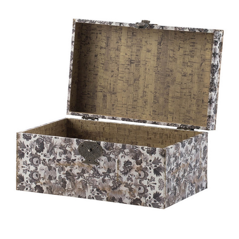 Leo Set of 3 Storage Boxes- Vegan Leather Lining- Ornate Printed Designs