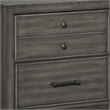 Ceila 27 Inch Classic 2 Drawer Nightstand- Round Tapered Legs- Gray Finish