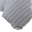2 Piece Twin Size Comforter and Sham Set- Black Pinstripe Pattern- White
