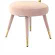 Cid 21 Inch Modern Glam Accent Chair- Round Backrest- Set of 2- Pink Velvet