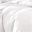 Edge 4 Piece King Size Duvet Comforter Set- Washed Linen- Clean White
