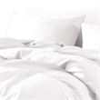 Edge 4 Piece King Size Duvet Comforter Set- Washed Linen- Clean White