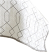 Jim 2 Piece Twin Size Reversible Coverlet Set- Geometric White and Gray