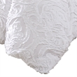 Kile Modern 6 Piece Queen Size Duvet Comforter Set- White Medallion Pattern