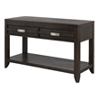 Joni 48 Inch Side Console Table- Acacia Wood- 2 Drawer- 1 Shelf- Espresso
