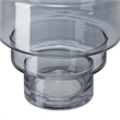 Alma 14 Inch Modern Vase- Geometric Design- Silver Luster Glass Frame