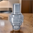 Alma 14 Inch Modern Vase- Geometric Design- Silver Luster Glass Frame