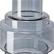 Alma 14 Inch Modern Vase- Geometric Design- Silver Luster Glass Frame