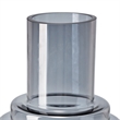 Alma 14 Inch Modern Vase- Geometric Design- Silver Luster Glass Frame