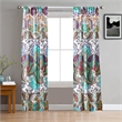 Vana 84 Inch Window Curtains- Decorative Paisley Print Design- Rod Pockets