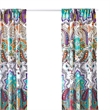 Vana 84 Inch Window Curtains- Decorative Paisley Print Design- Rod Pockets