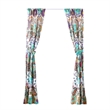 Vana 84 Inch Window Curtains- Decorative Paisley Print Design- Rod Pockets