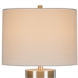 29 Inch Table Lamp- Set of 2- Metal- Concrete- Gray and Chrome Finish