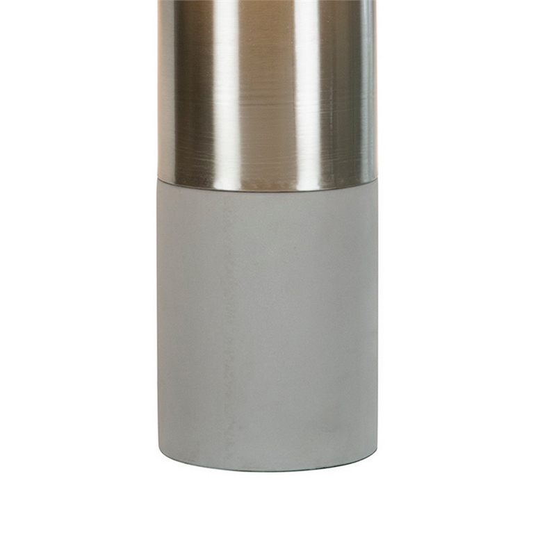 29 Inch Table Lamp- Set of 2- Metal- Concrete- Gray and Chrome Finish