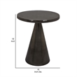Riot 19 Inch Plant Stand Table- Round Top- Triangle Pedestal- Metal- Black