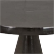 Riot 19 Inch Plant Stand Table- Round Top- Triangle Pedestal- Metal- Black