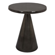 Riot 19 Inch Plant Stand Table- Round Top- Triangle Pedestal- Metal- Black