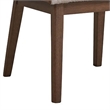 25 Inch Side Dining Chair Set of 2- Wingback- White Boucle- Walnut Brown