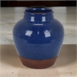 Venny 12 Inch Ceramic Flower Vase- Two Tone Antique Blue and Brown Finish