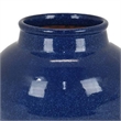 Venny 12 Inch Ceramic Flower Vase- Two Tone Antique Blue and Brown Finish