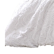 Kile Modern 6 Piece King Size Duvet Comforter Set- White Medallion Pattern