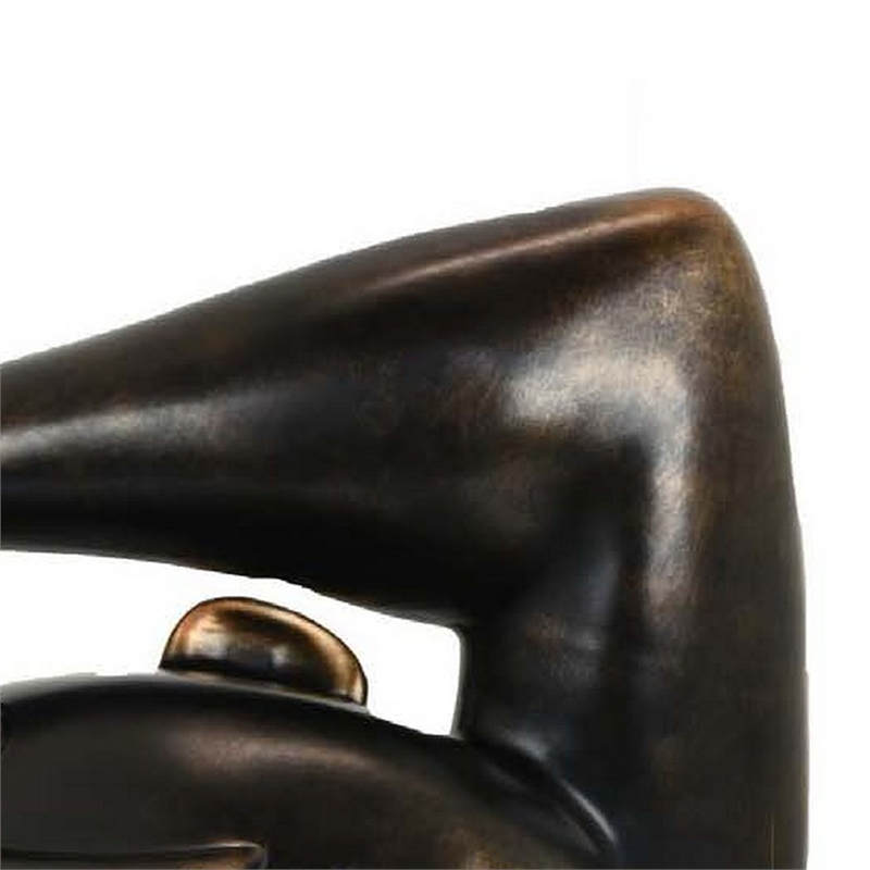 16 Inch Accent Table Decor- Bronze Resin- Artistic Gesturing Human Design