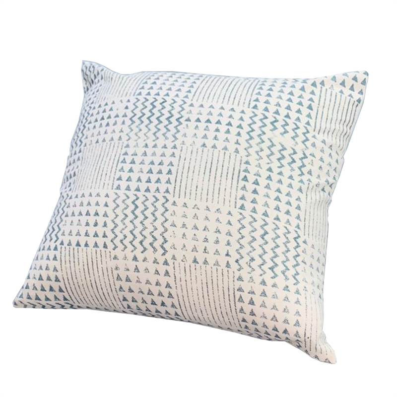 18 x 18 Handcrafted Square Cotton Accent Throw Pillows- Aztec Print- Set of 2