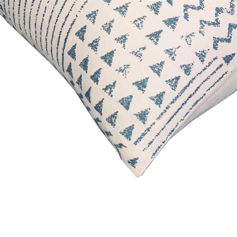18 x 18 Handcrafted Square Cotton Accent Throw Pillows- Aztec Print- Set of 2