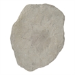 Concrete Fossil Accent Stone with Maple Leaf Imprint- White