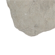 Concrete Fossil Accent Stone with Maple Leaf Imprint- White