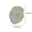 Concrete Fossil Accent Stone with Maple Leaf Imprint- White