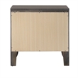 Wooden Nightstand with Bevel Drawer Front- Gray