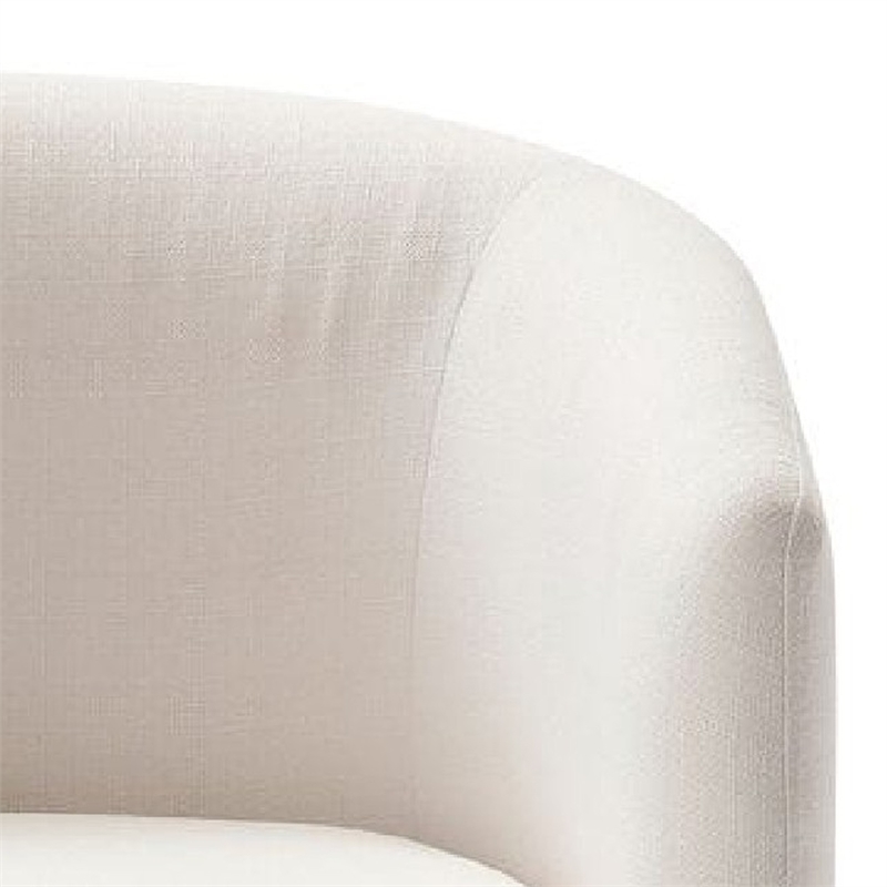 Cid 24 Inch Modern Dinning Chair- Stain Resistant Velvet and Brass- Beige
