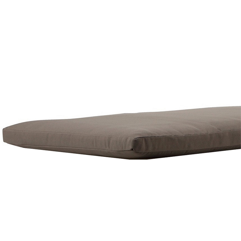 76 x 25 Outdoor Lounger Cushion- 2 Inch Thick Padding- Modern Gray Fabric