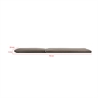 76 x 25 Outdoor Lounger Cushion- 2 Inch Thick Padding- Modern Gray Fabric