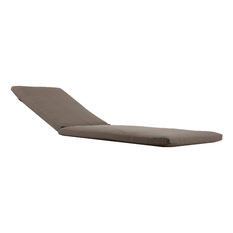 76 x 25 Outdoor Lounger Cushion- 2 Inch Thick Padding- Modern Gray Fabric