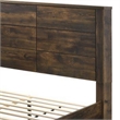 Queen Wooden Bed with Drawer Storage- Rustic Walnut