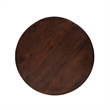 Bard Coffee Table-38 Inch Round Top with Shelf-Brown Mango Wood Sculptural Frame
