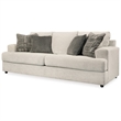 Tren 3 Seater 96 Inch Sofa with 4 Jacquard Throw Pillows -Wide Track Arms