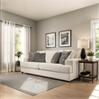 Tren 3 Seater 96 Inch Sofa with 4 Jacquard Throw Pillows -Wide Track Arms