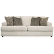 Tren 3 Seater 96 Inch Sofa with 4 Jacquard Throw Pillows -Wide Track Arms