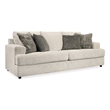Tren 3 Seater 96 Inch Sofa with 4 Jacquard Throw Pillows -Wide Track Arms
