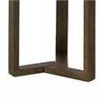 Fina 20 Inch Round Side End Table- White Genuine Marble Top- Brown Mango Wood