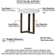 Fina 20 Inch Round Side End Table- White Genuine Marble Top- Brown Mango Wood