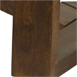 Fina 38 Inch Round Coffee Table- White Genuine Marble Top- Brown Mango Wood